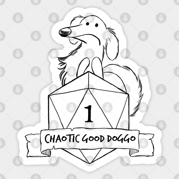 Worried Pickles the Chaotic Good Doggo Sticker by DnDoggos